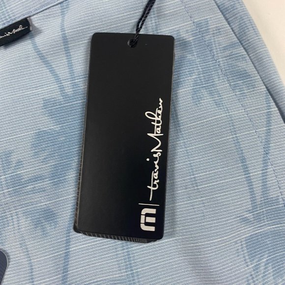 NWT Travis Mathew Smooth Talker Shorts Mens Size 38 Blue Golf Flat Front Stretch - Picture 6 of 15